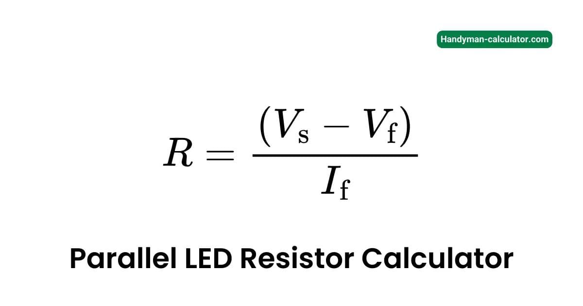 Parallel LED Resistor Calculator